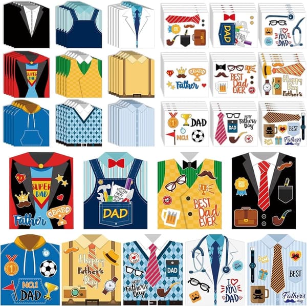 Father's Day Card Making Kits for Kids - 45 Craft Sets