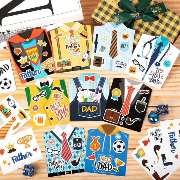 Father's Day Card Making Kits for Kids - 45 Craft Sets