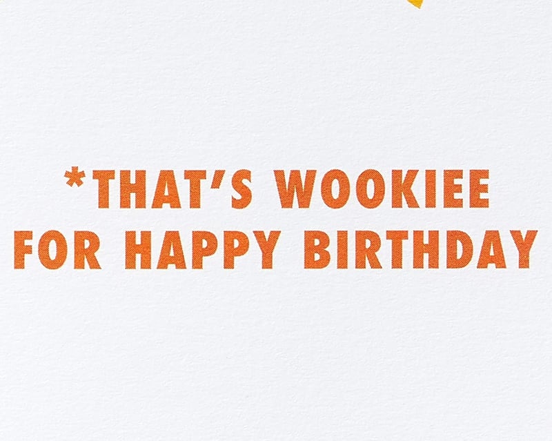 Star Wars Wookiee Birthday Card