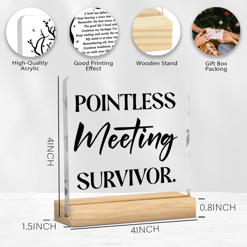 Funny Office Acrylic Sign - Perfect Gag Gift for Colleagues