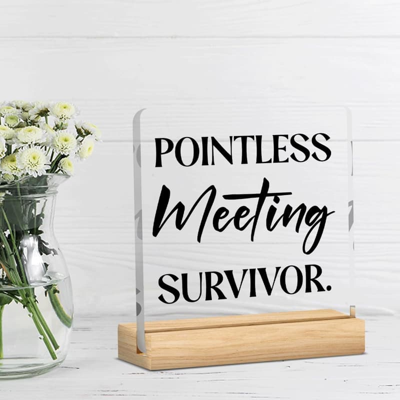 Funny Office Acrylic Sign - Perfect Gag Gift for Colleagues