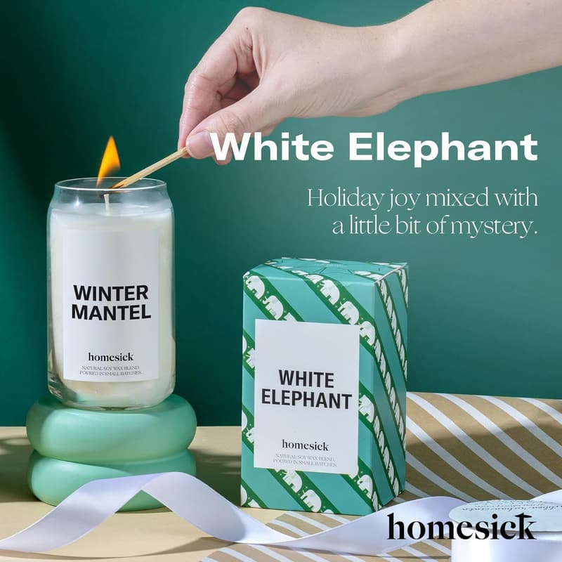 13.75 oz Homesick Scented Candle - Long-Lasting Soy Wax Gift for Couples