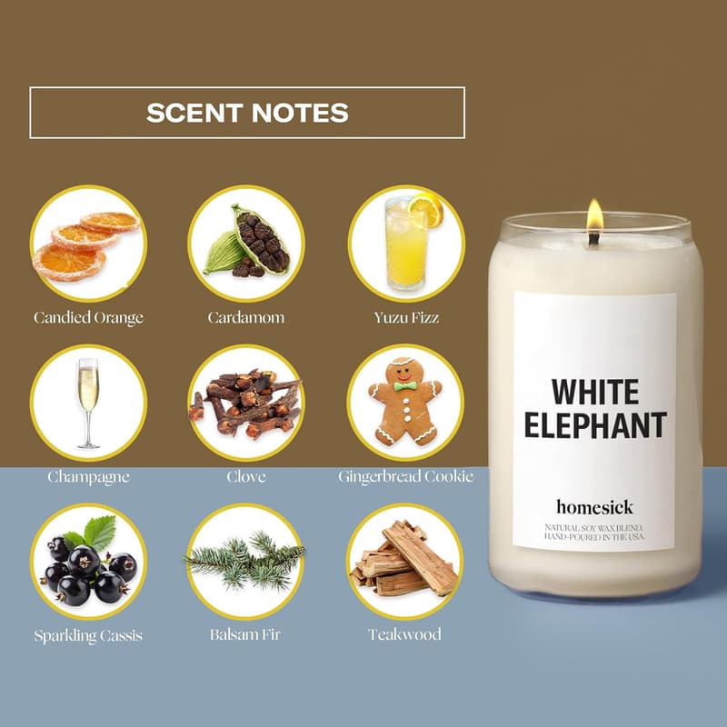 13.75 oz Homesick Scented Candle - Long-Lasting Soy Wax Gift for Couples