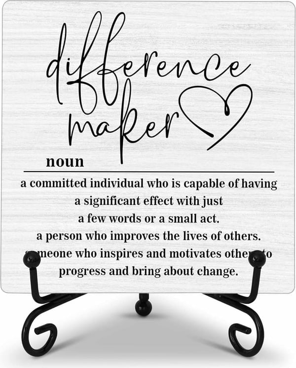 Unique Wooden Table Sign for Boss, Mom, Teacher - Desk Decor