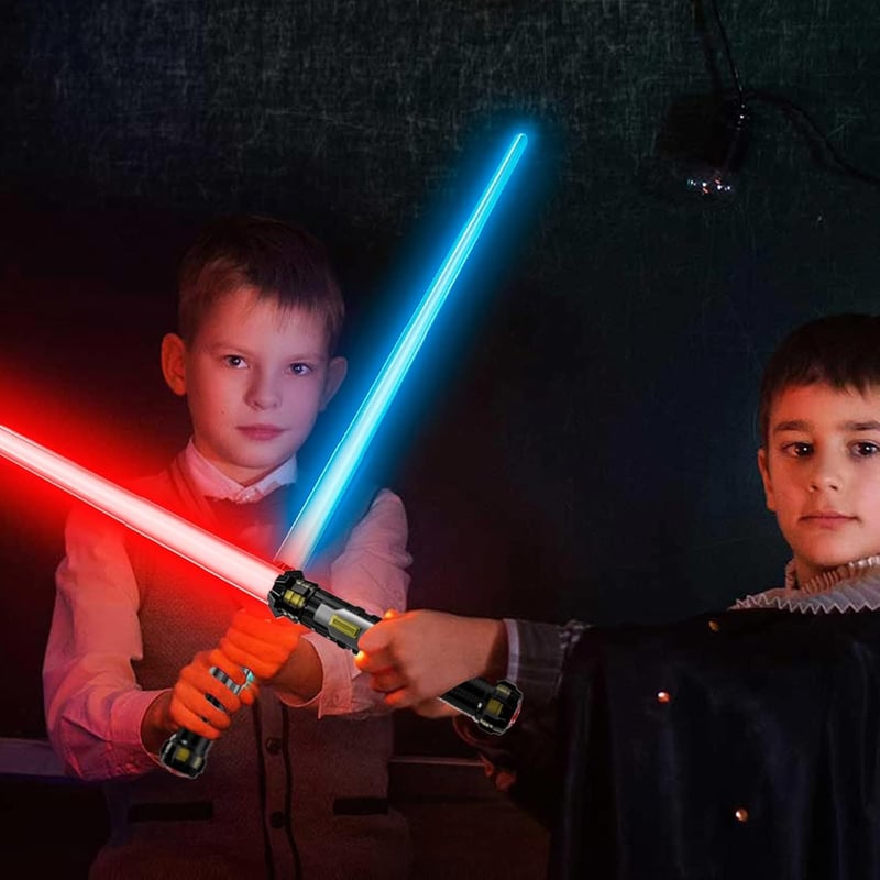 LED Glow Saber Sword Set - 4 Colors with Sound Effects