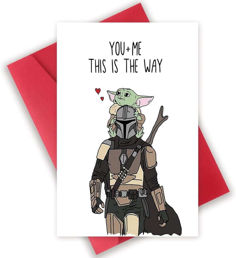 Valentine's Day Baby Yoda Card for Couples - Star Wars Theme