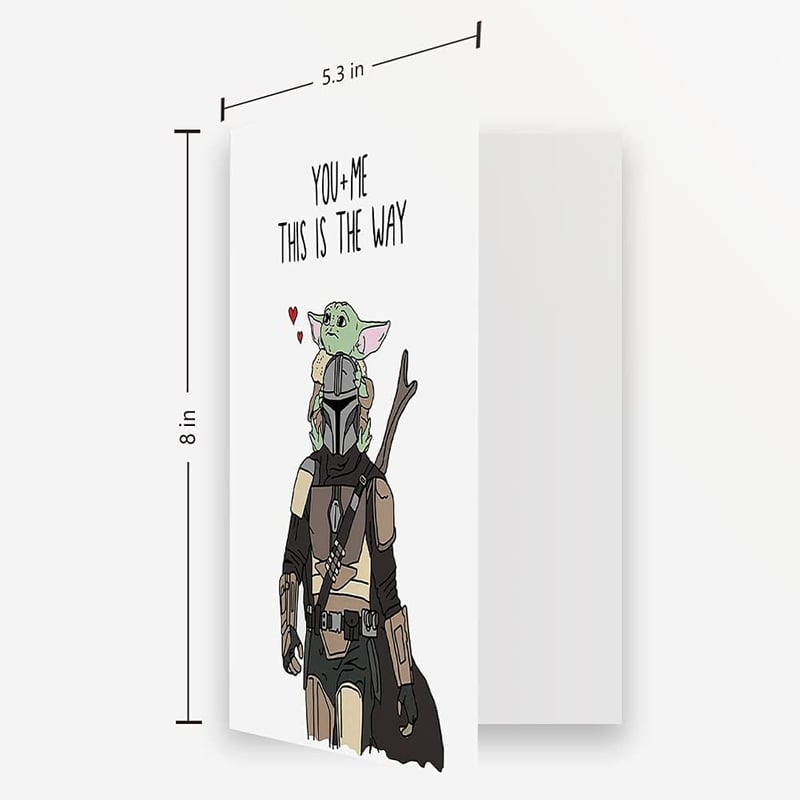 Valentine's Day Baby Yoda Card for Couples - Star Wars Theme