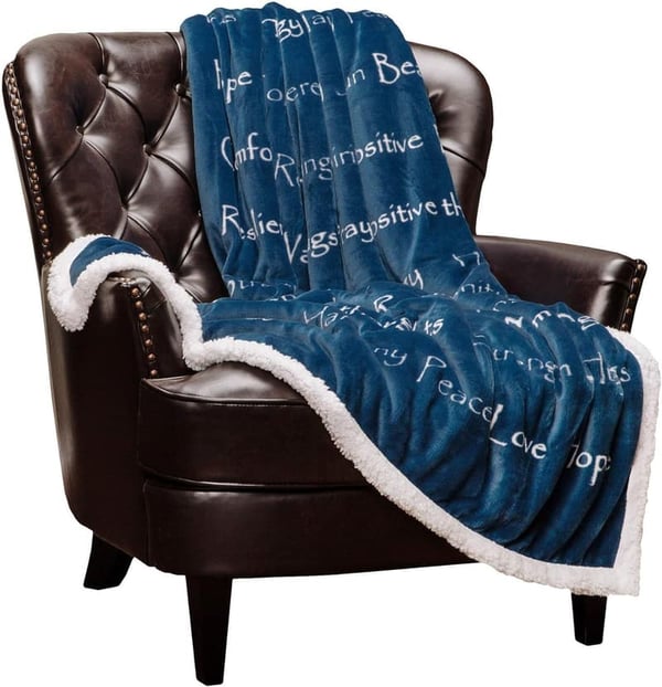 Healing Gift Throw Blanket for Sympathy and Support - Blue