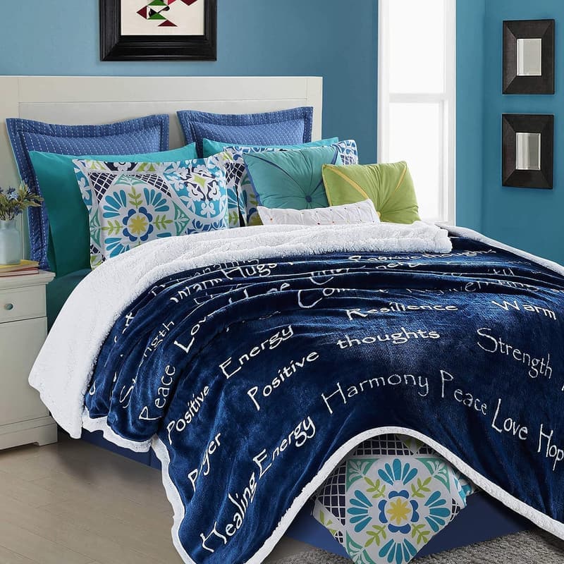 Healing Gift Throw Blanket for Sympathy and Support - Blue
