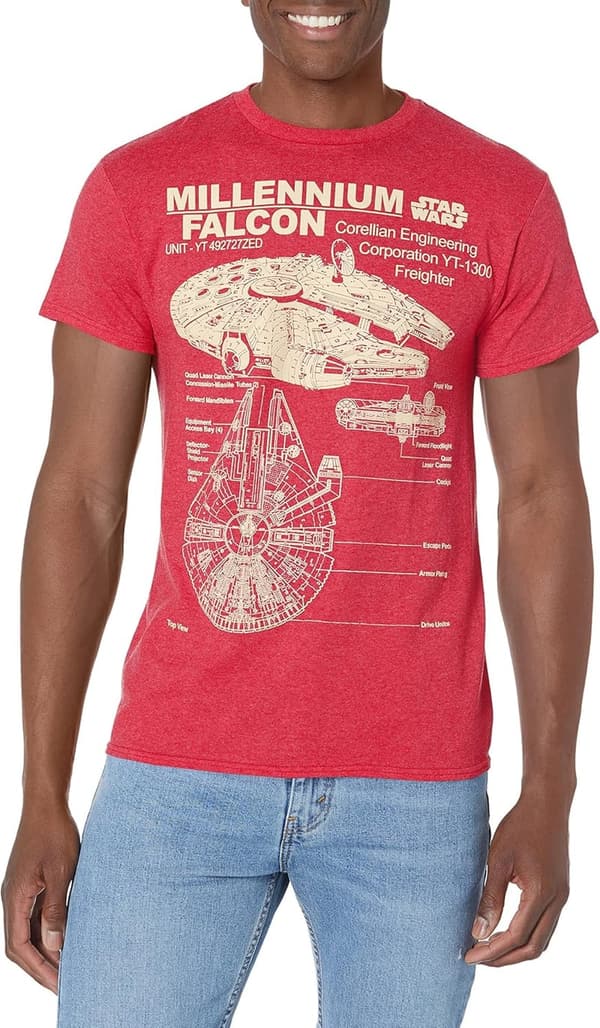 Star Wars Men's Millennium Falcon Graphic T-Shirt