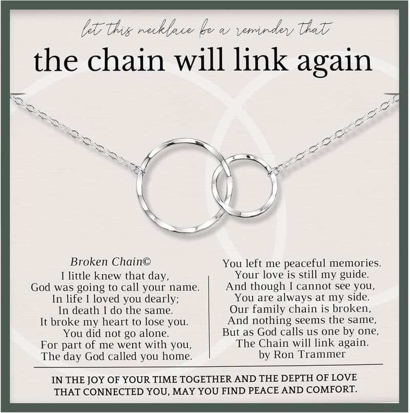 Sympathy Necklace - 14k Gold Plated Remembrance Jewelry