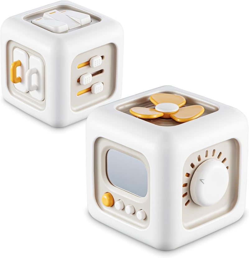 Montessori Busy Cube Toy for 1st Birthday - Sensory Learning