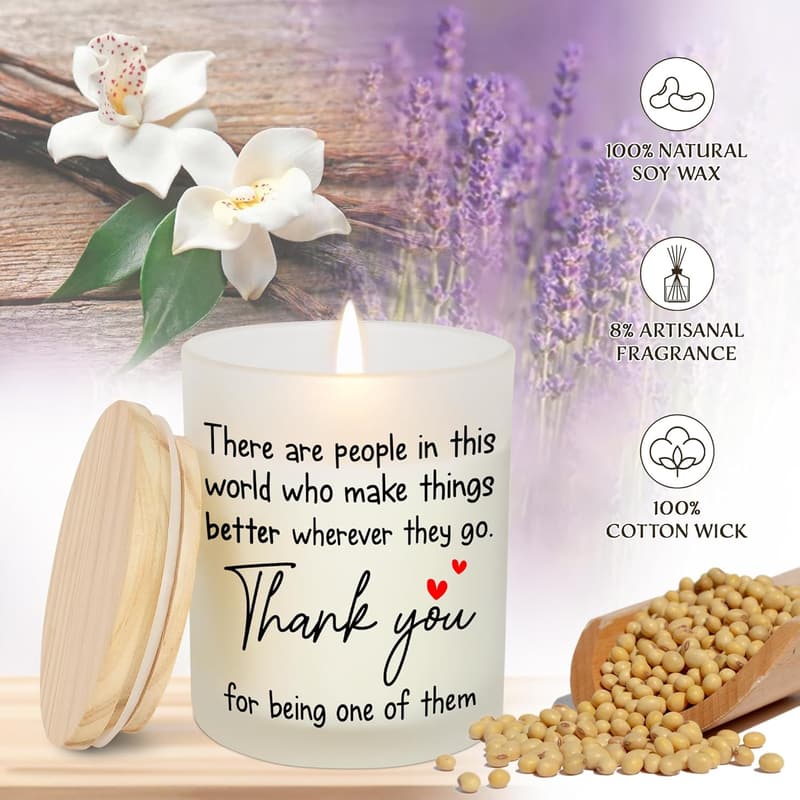 Thank You Gifts: Vanilla Lavender Candle for Women