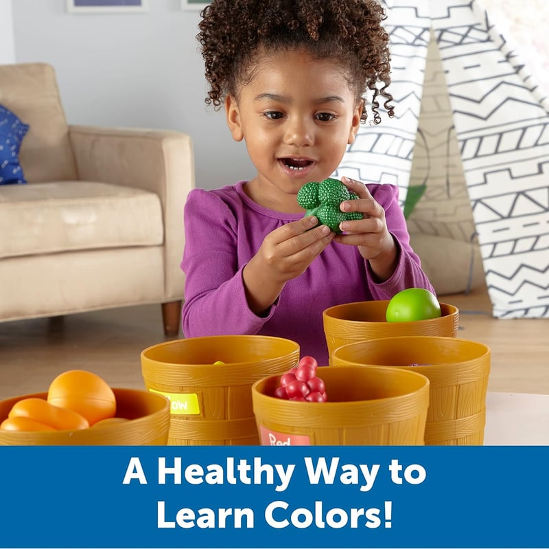 Farmer's Market Color Sorting Play Food Set for Toddlers