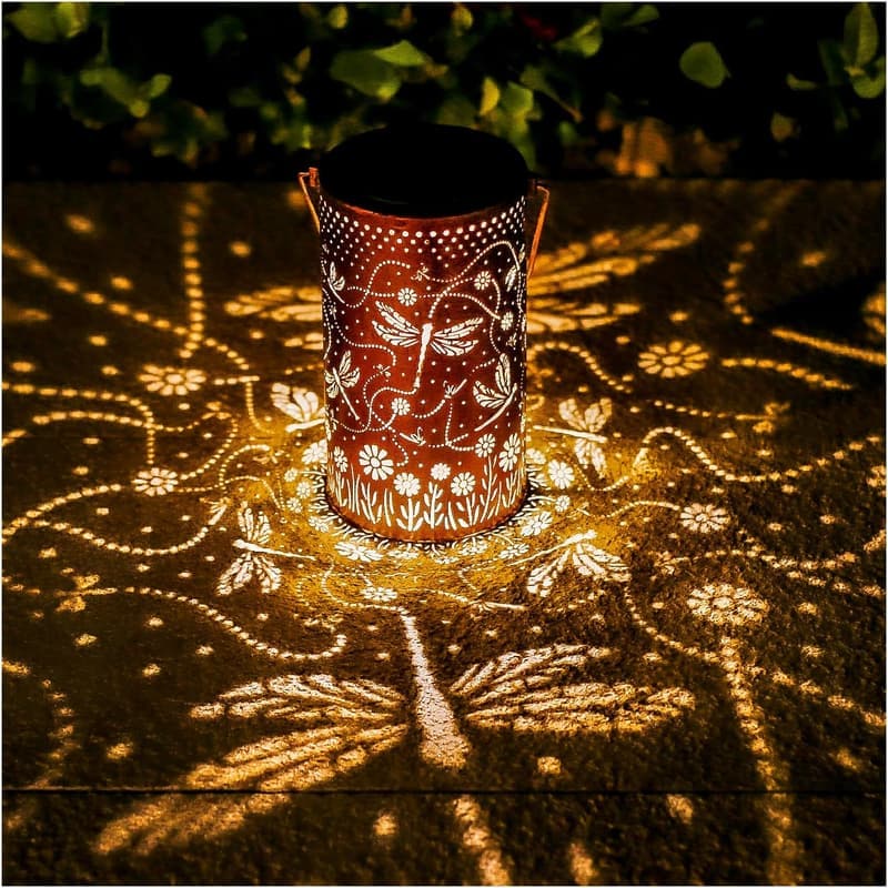 Outdoor Solar Dragonfly Lanterns – Waterproof Metal LED Garden Lights