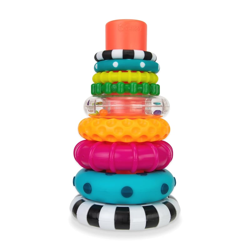 Sassy Stacks Stacking Ring Toy for Ages 6+ Months, 9 Pieces