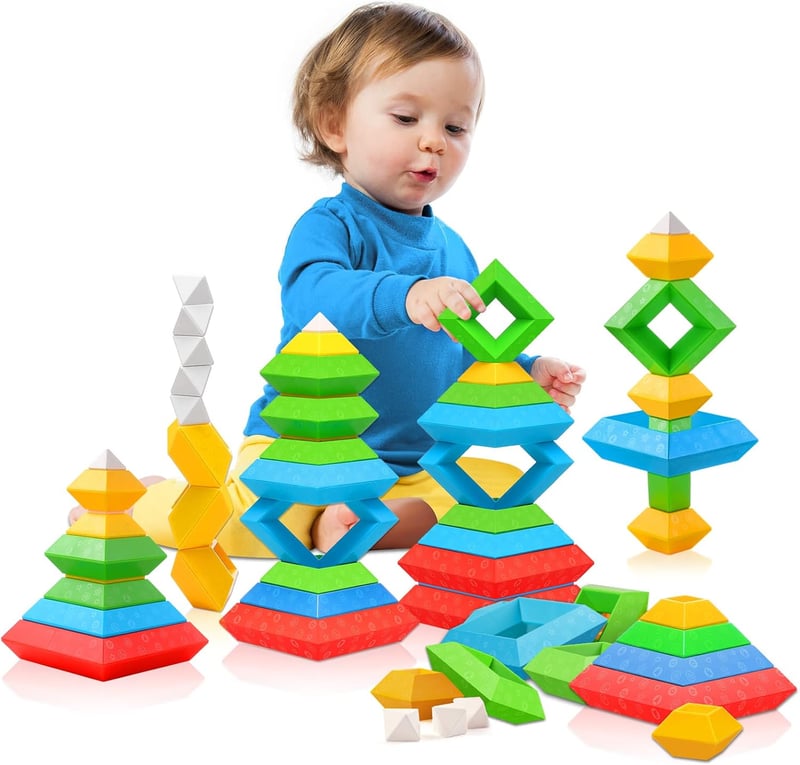 30 Pcs Montessori STEM Building Blocks for Toddlers