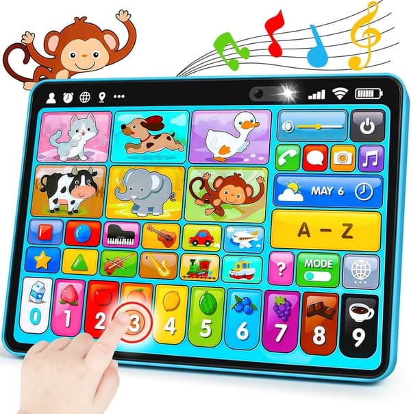 Trilingual Learning Tablet for Toddlers 1-3 | Montessori Music Toy