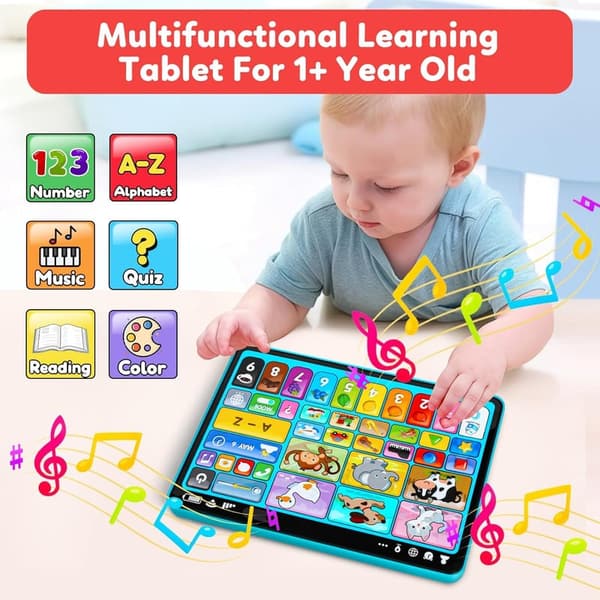 Trilingual Learning Tablet for Toddlers 1-3 | Montessori Music Toy