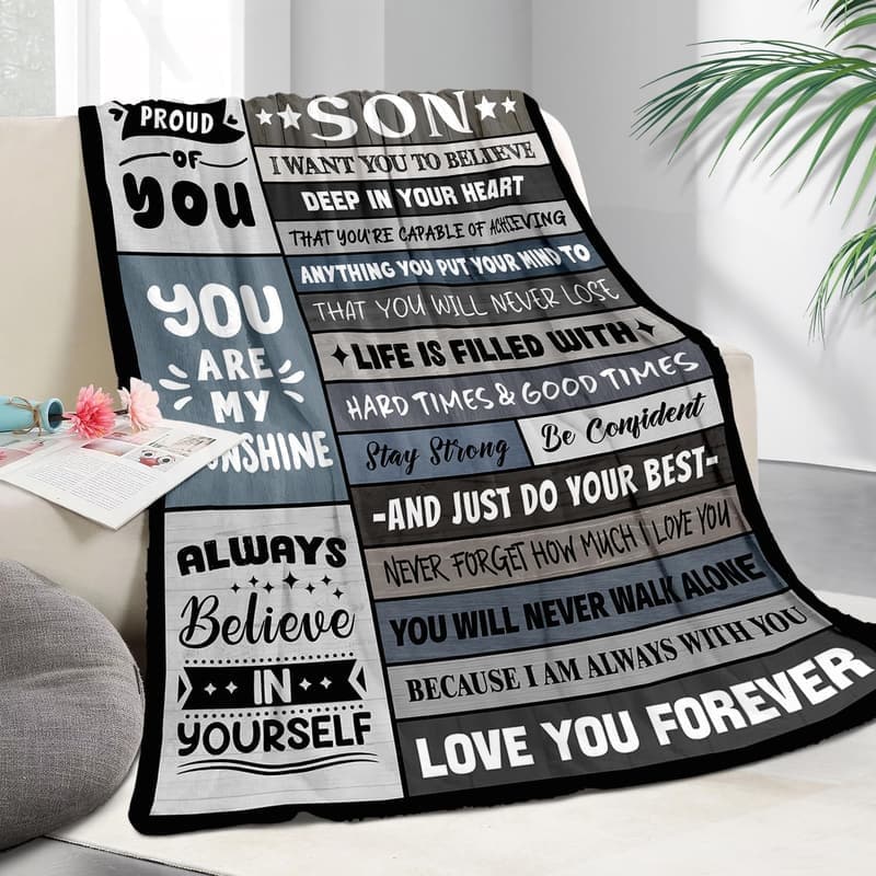 Birthday Gifts for Sons - To My Son Throw Blanket 50