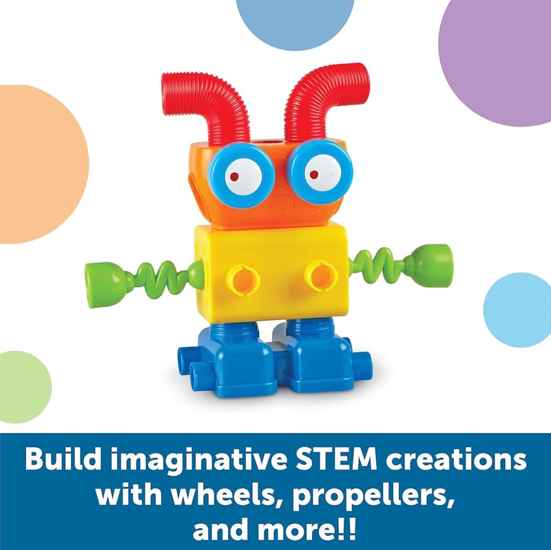 1-2-3 Build It! Robot Factory - Fine Motor Toy for Kids 2+