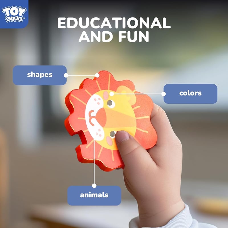 Toddler Wooden Animal Puzzles - Montessori Learning Toy
