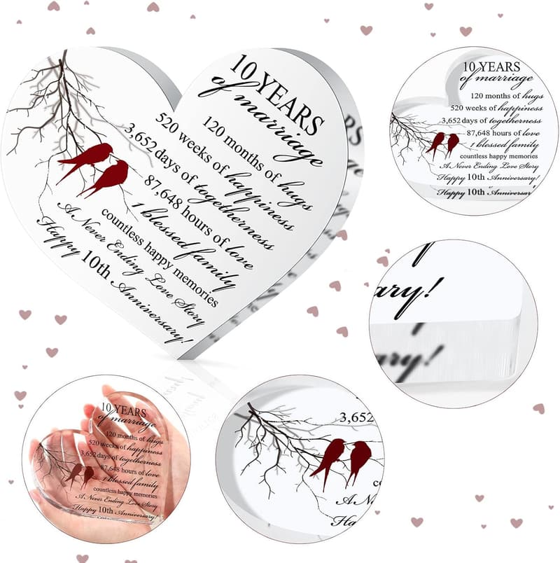 Anniversary Heart Keepsake Gift for Couples