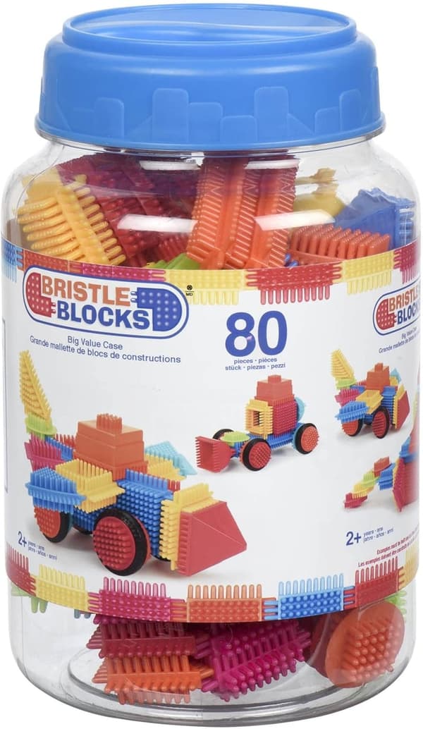 Bristle Blocks STEM Building Set - 80 pcs for Toddlers & Kids