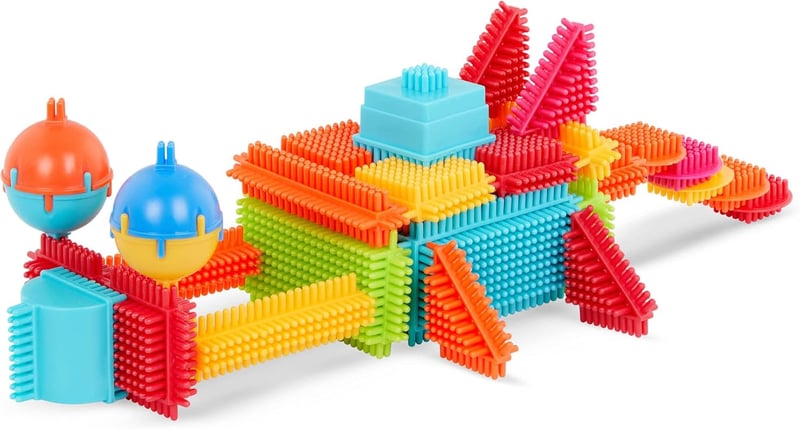 Bristle Blocks STEM Building Set - 80 pcs for Toddlers & Kids