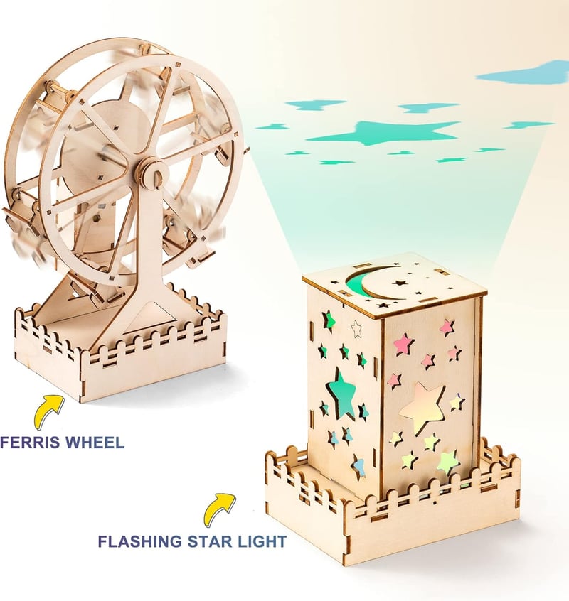 STEM Science Kits Set for Kids Ages 8-14 - Wood Craft Models