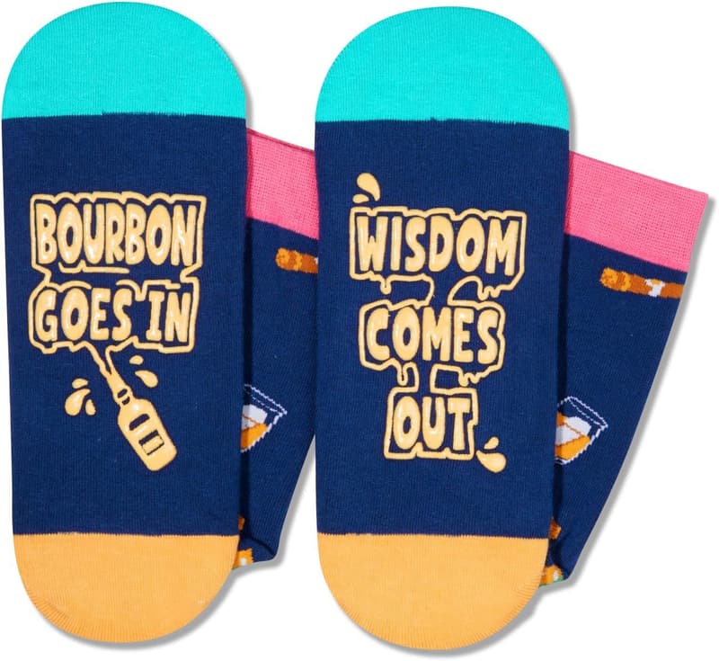 Gifts for Drink Lovers - Funny Socks for Bourbon & Vodka