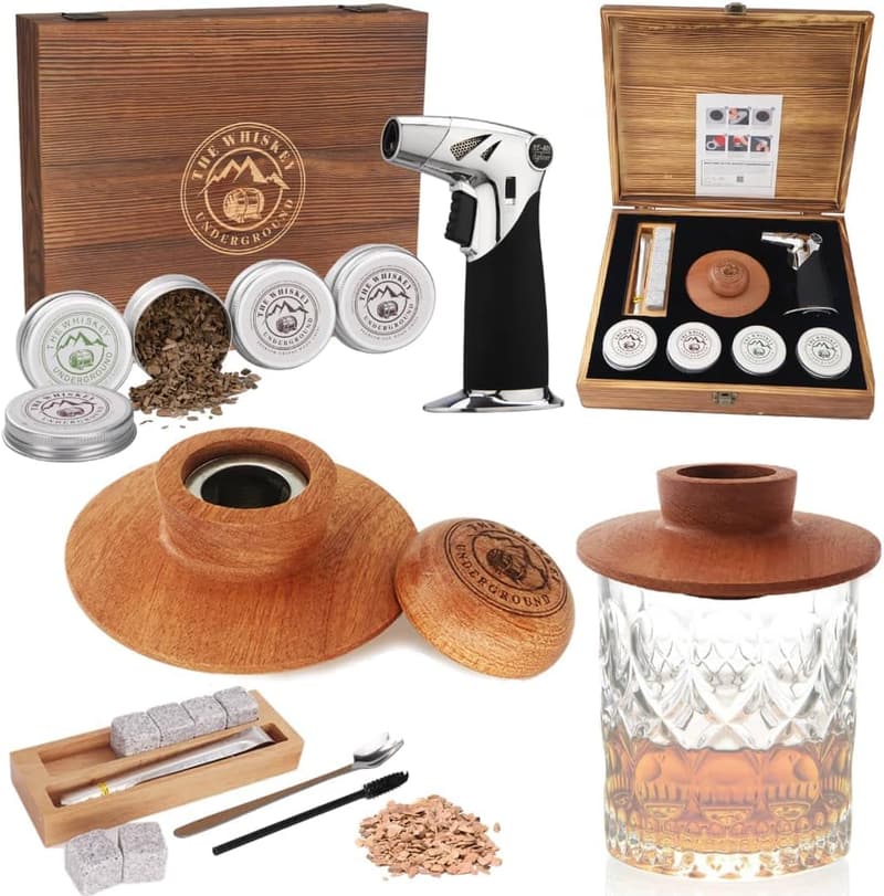Cocktail Smoking Kit with Butane Torch & Wood Chips