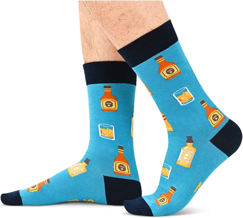 Bourbon Gift Socks for Drink Lovers - Funny Men's Drink Gifts