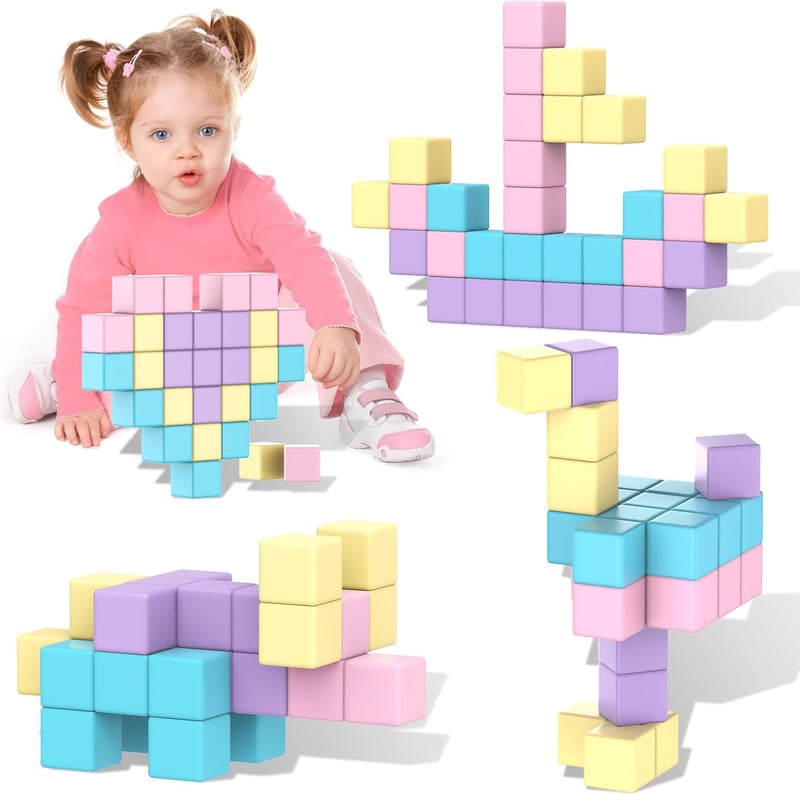 Magnetic Building Blocks Toys - STEM Learning for Ages 3-7