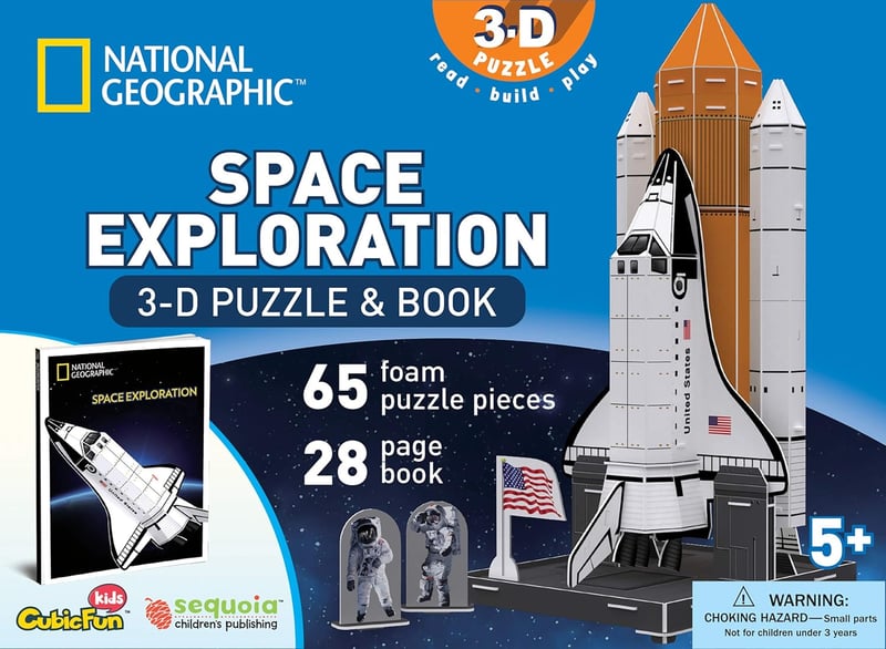 Space Exploration 3-D Puzzle with Book by National Geographic