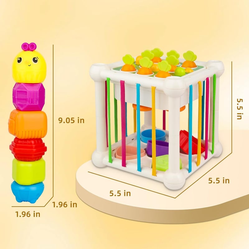 Montessori Activity Cube for 1-Year-Olds – 6-in-1 Sensory Toy