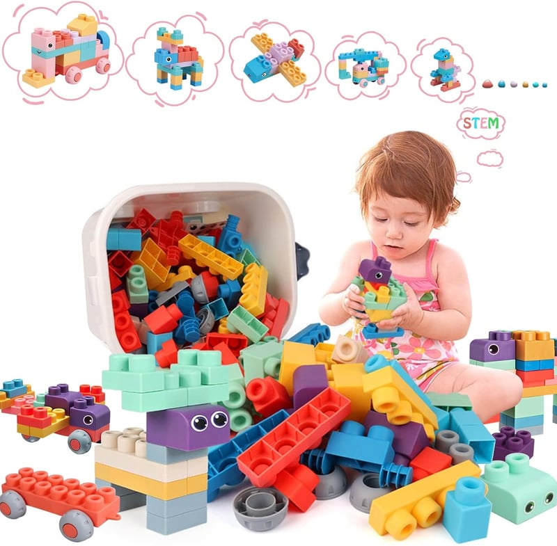 STEM Building Block Set for Kids 18 Months to 6 Years