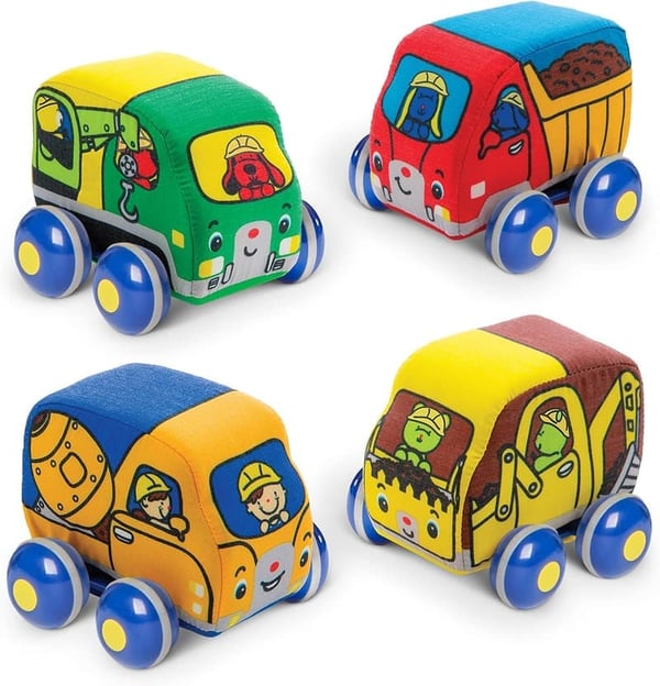 Pull-Back Construction Vehicles Play Set for Infants (4 Cars)