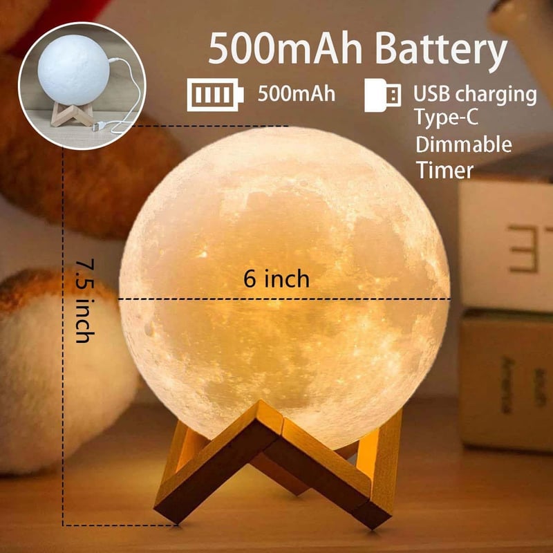 Color-Changing Moon Lamp - Unique Gift for Kids & Teens
