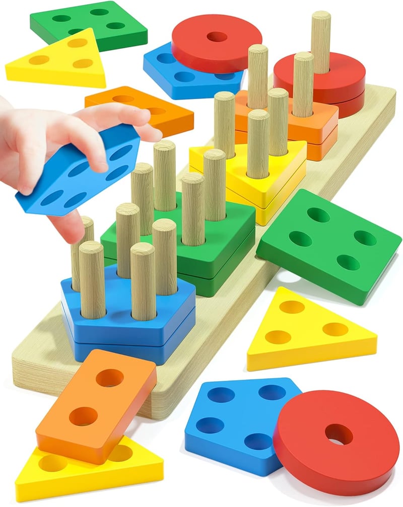 Educational Wooden Sensory Toys for Toddlers (Ages 1-4)