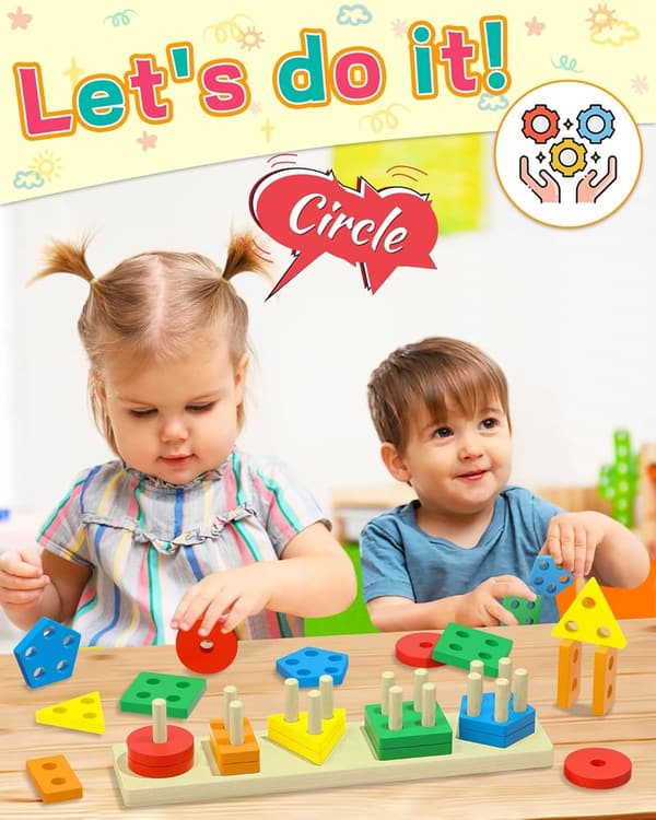 Educational Wooden Sensory Toys for Toddlers (Ages 1-4)