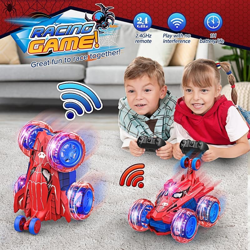 Fast Stunt RC Car for Kids, 360° Rotation & 4WD - Birthday Gift