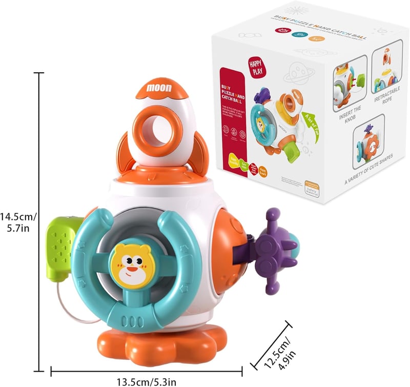Travel Activities Montessori Busy Board Cube for Toddlers 1-3