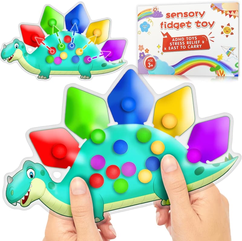 Dinosaur Color Sorting Sensory Toy for Toddler Educational Play