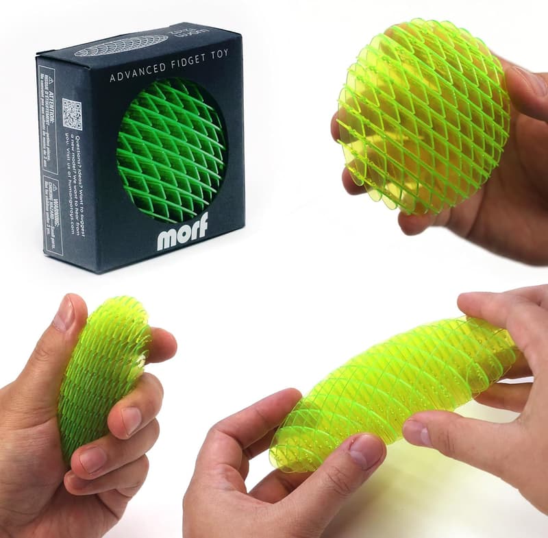 Quiet Green Fidget Worm Toy for Kids and Adults