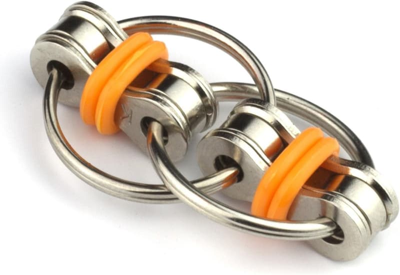 Flippy Chain Fidget Toy for ADHD & Anxiety Relief - Orange