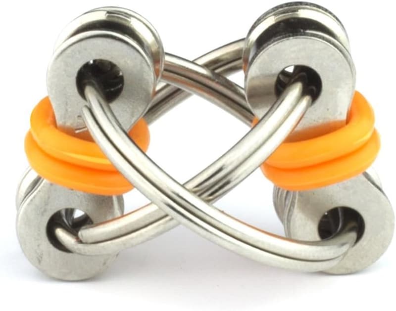 Flippy Chain Fidget Toy for ADHD & Anxiety Relief - Orange