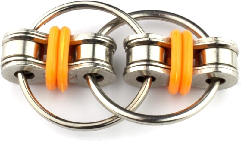 Flippy Chain Fidget Toy for ADHD & Anxiety Relief - Orange