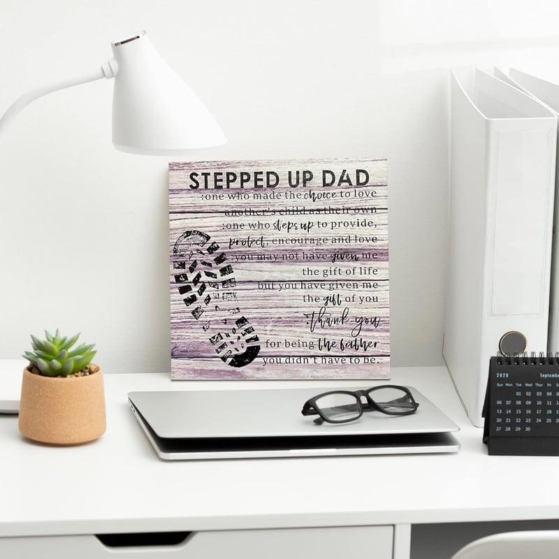 Thank You Rustic Wood Sign for Stepfather's Day