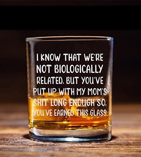 Funny Step Dad Whiskey Glass - Unique Gift for Father's Day